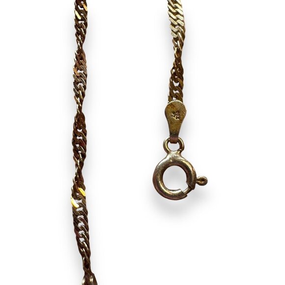 Sterling Silver 7" Italian Twist Chain Bracelet - Picture 7 of 9